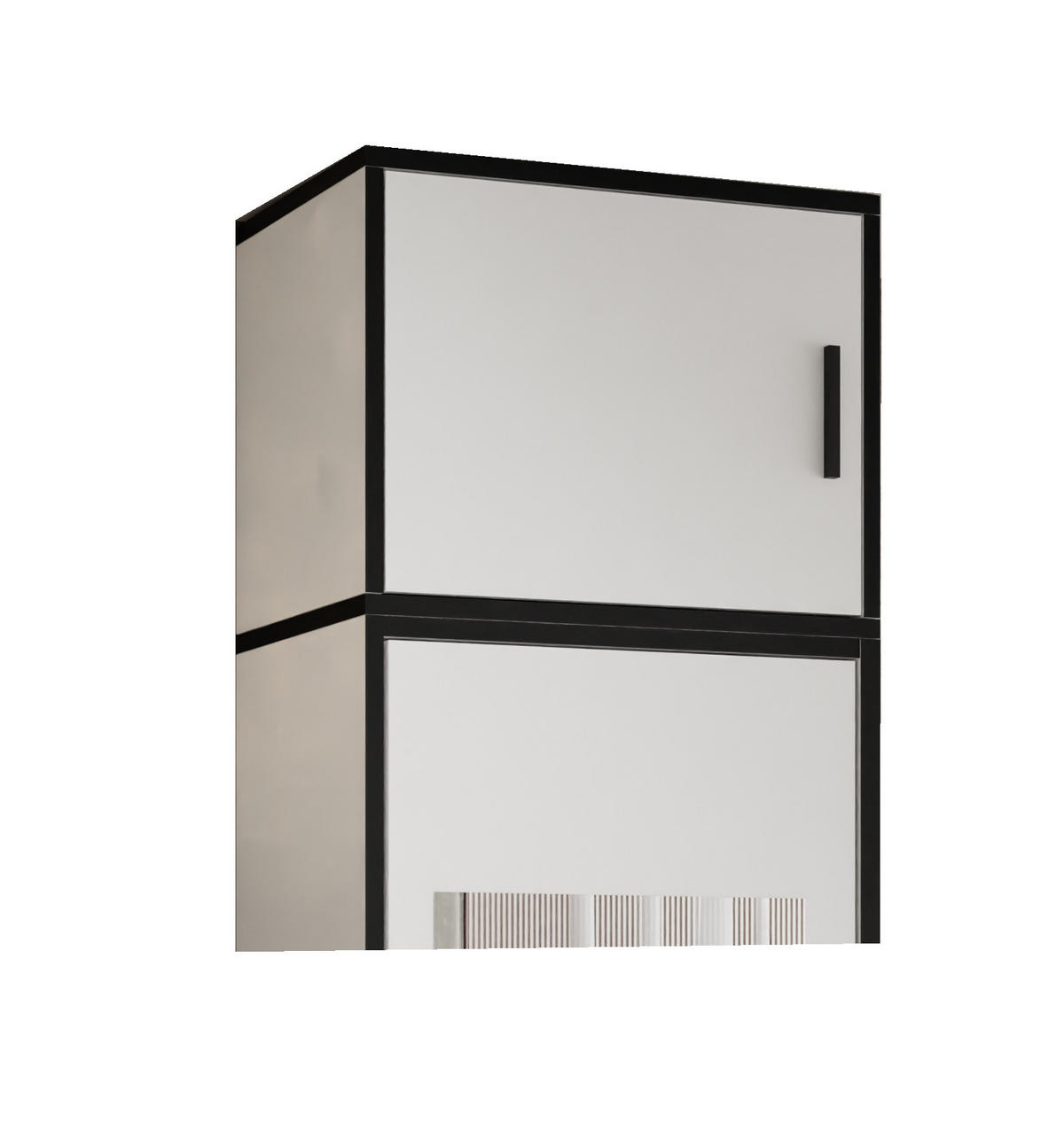 DREHTÜRENSCHRANK ROJ MIT AUFSATZ 1D weiß - Weiß, Holzwerkstoff (54/247/39cm) - Kier Furniture
