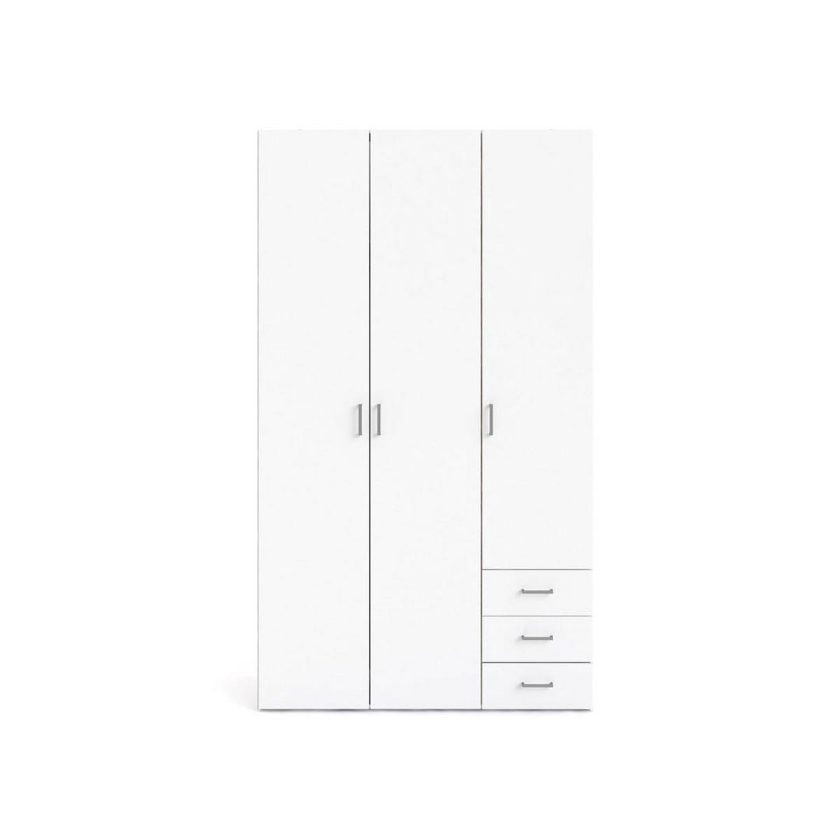 KLEIDERSCHRANK weiß - Weiß, Holzwerkstoff (116/200/50cm) - ebuy24