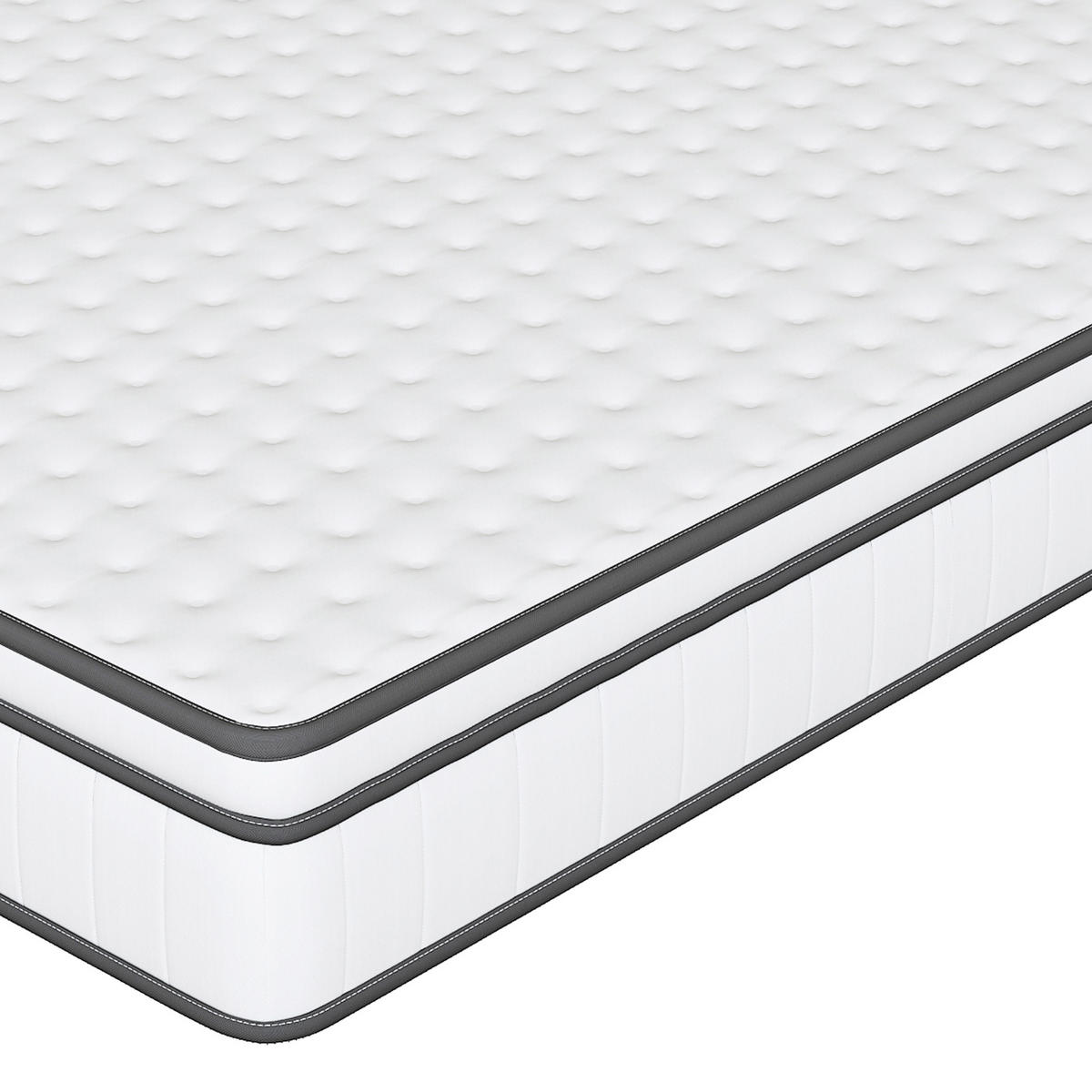 MATRATZE 90x200x25cm H3，Weiß - Weiß, Textil