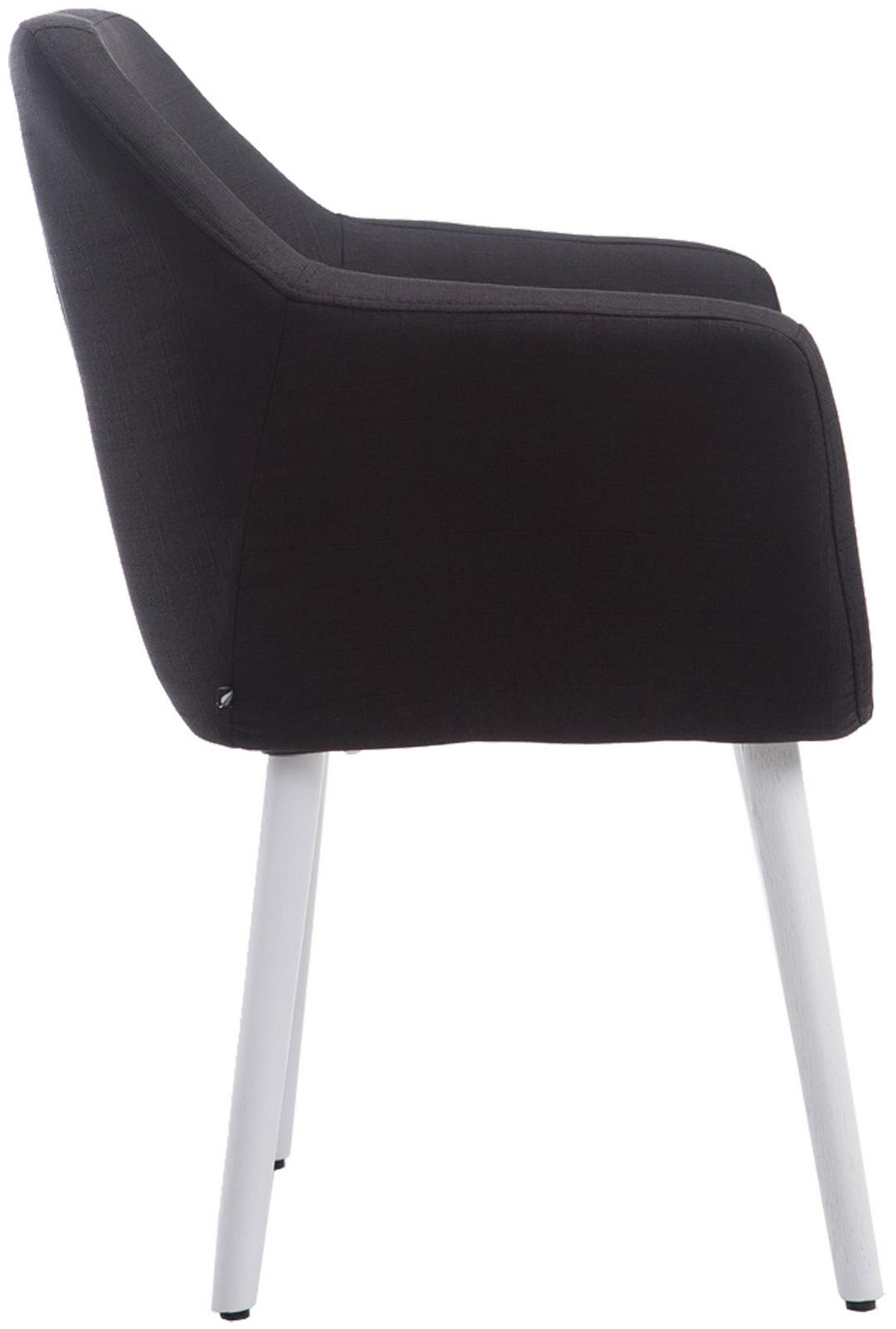 ARMLEHNENSTUHL Stoff schwarz - Schwarz/Weiß, Holz/Textil (61/88/57.5cm) - CLP