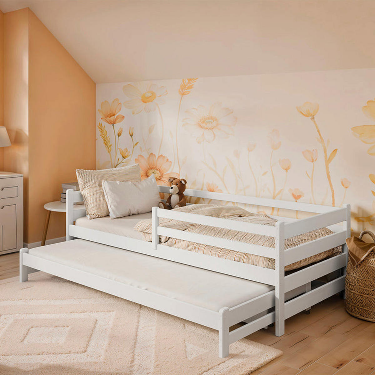 KINDERBETT 90/200 Abi Weiß - Weiß, Holz (90/200cm) - Petits-meubles