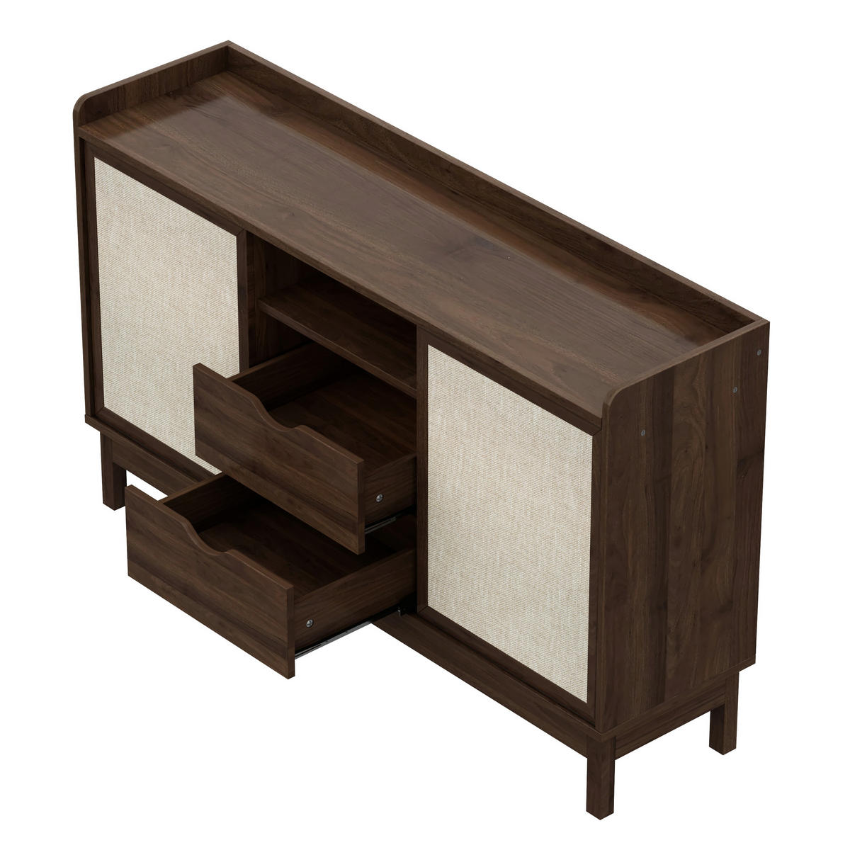 SIDEBOARD 150/39,5/80 cm mit 2 Schiebetüren & 2 Schubladen in Natur - Naturfarben, Holzwerkstoff (150/80/39.5cm) - BEAOK