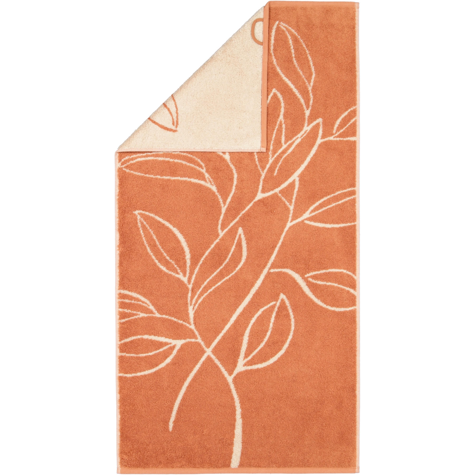 HANDTÜCHER ATELIER FLORAL 6239 KUPFER - 33 - Orange, Textil (50/100cm) - Cawoe