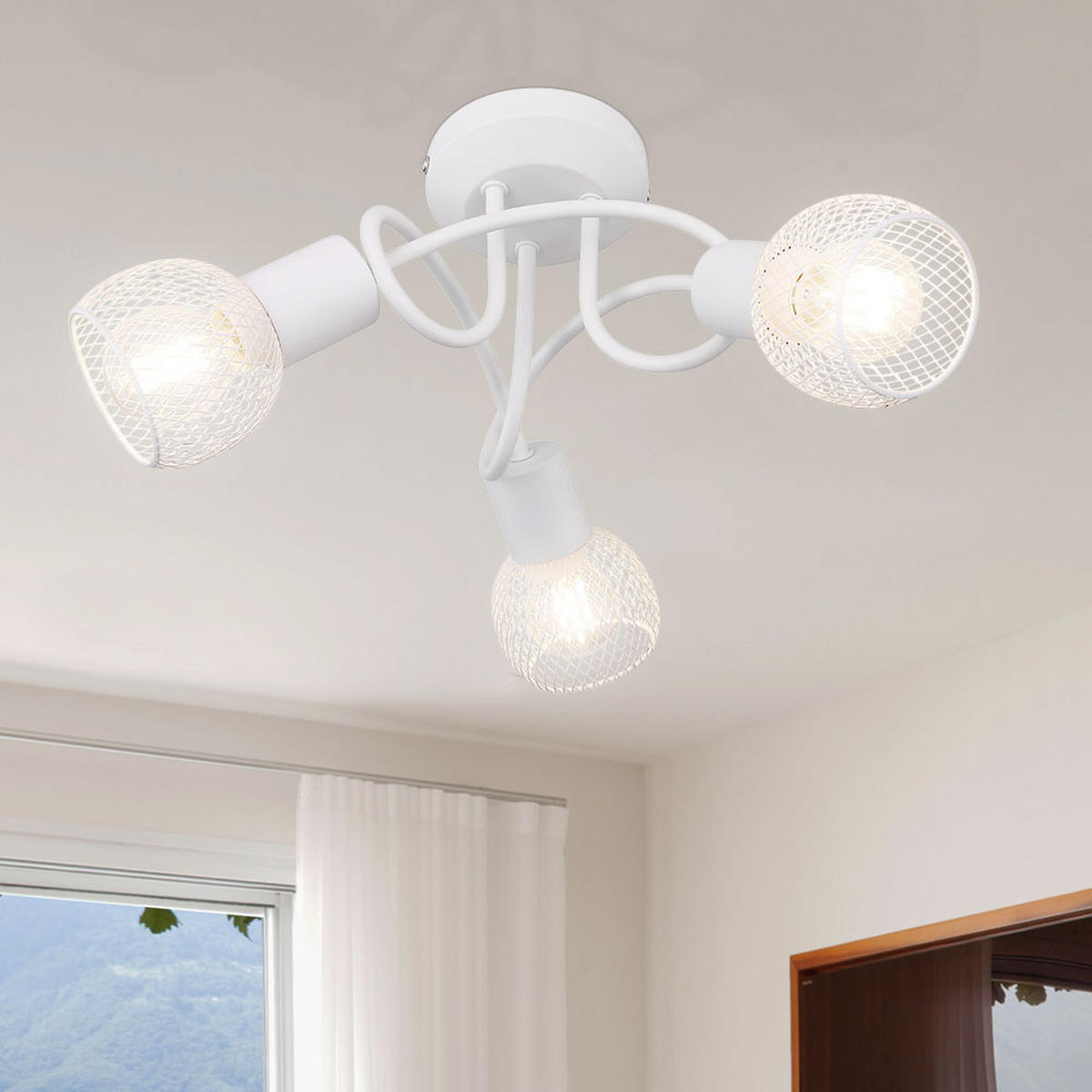 DECKENLEUCHTE FIASTRA Metall Weiß - Weiß, Metall (36/36/20cm)