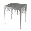 COUCHTISCH LIQUID LINE tropfenförmig Silber 46cm - Silberfarben/Goldfarben, Metall (46/46/50cm) - riess-ambiente