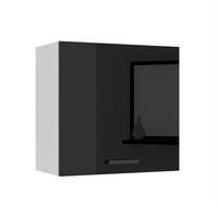 HÄNGESCHRANK SG 60 cm, mit 1 Tür, Schwarz Hochglanz - Schwarz, Holz (60/58/29.6cm) - B BELINI GROUP