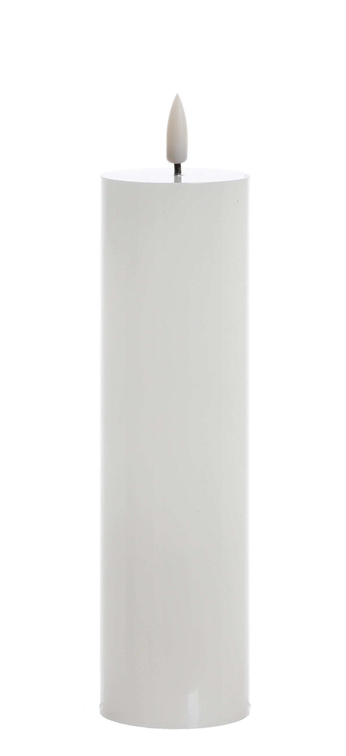 LED-KERZE Idalia Weiß 21.5/5/21.5 cm Kunstoff - Weiß, Kunststoff (21.5/5/21.5cm) - Mondex