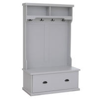 GARDEROBE Hellgrau - Hellgrau, Holz (100/163/47cm) - MCW