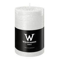 STUMPENKERZE Rustik Marble Style Weiß 90 x Ø 58 mm - Weiß, Paraffin (6/9cm) - Wiedemann Kerzen