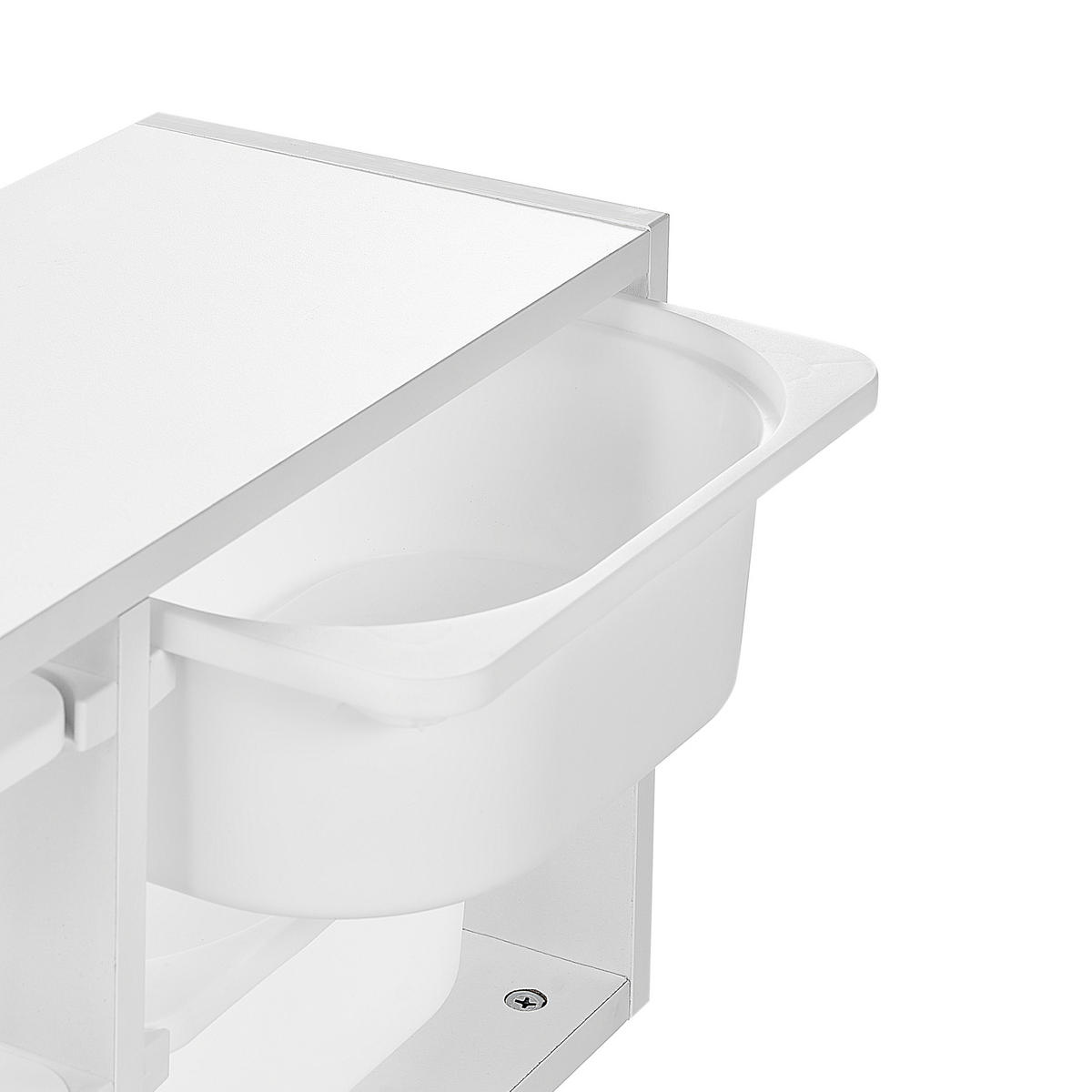 WANDREGAL mit Aufbewahrungsboxen Weiß Tobin - Weiß, Holzwerkstoff (98/29/21cm) - Beliani