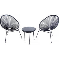 LOUNGEGARNITUR Odea 2-Sitzer Schwarz - Schwarz, Metall - Habitat Garten