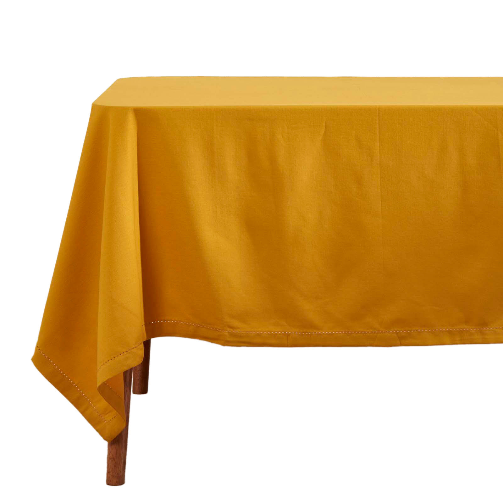 TISCHDECKE senfgelb 137/228 cm, 100% Baumwolle - Dunkelgelb, Textil (137/228cm) - Homescapes