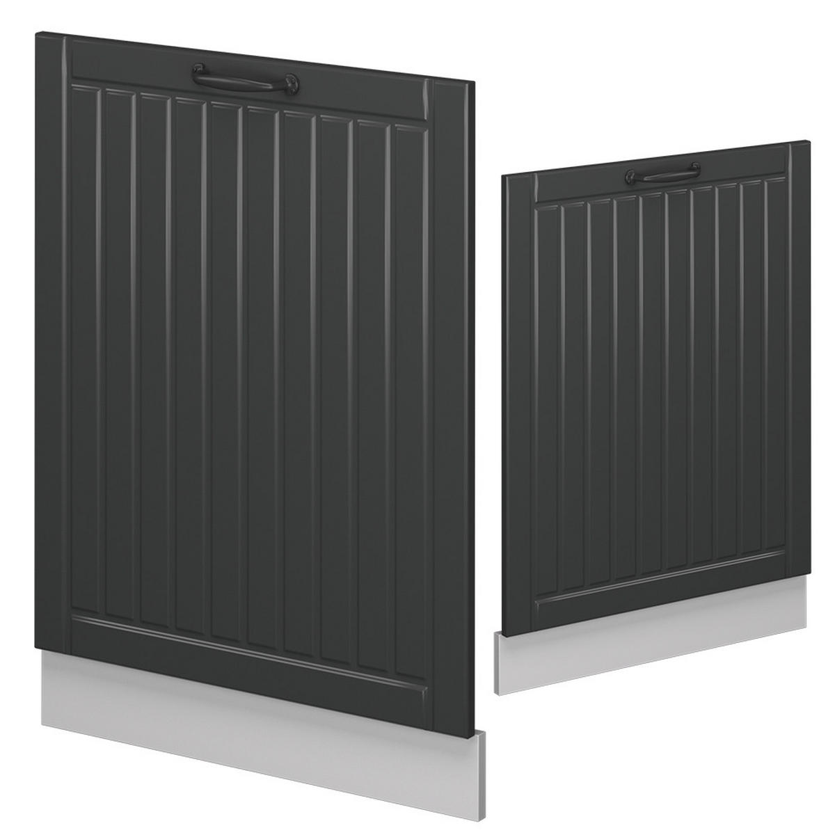 GESCHIRRSPÜLBLENDE Fame-Line Anthrazit Landhaus 60 cm , AP Eiche - Anthrazit/Weiß, Holzwerkstoff (60/81.8/1.6cm) - Vicco