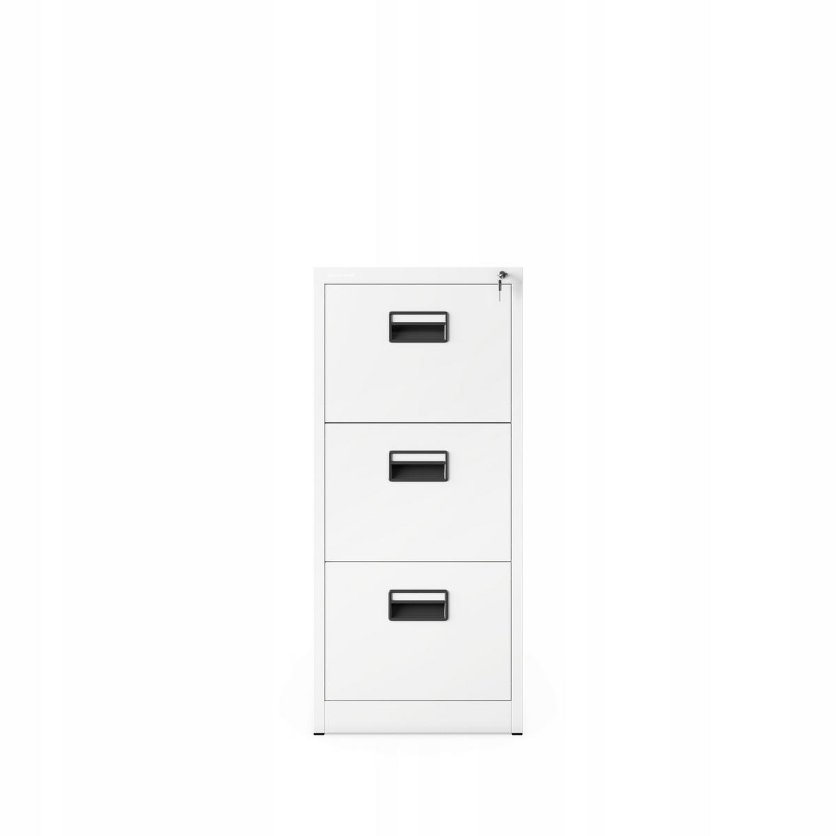 AKTENSCHRANK mit 3 Schubladen SARA V3 - Weiß, Metall (46/102/62cm) - Jan Nowak