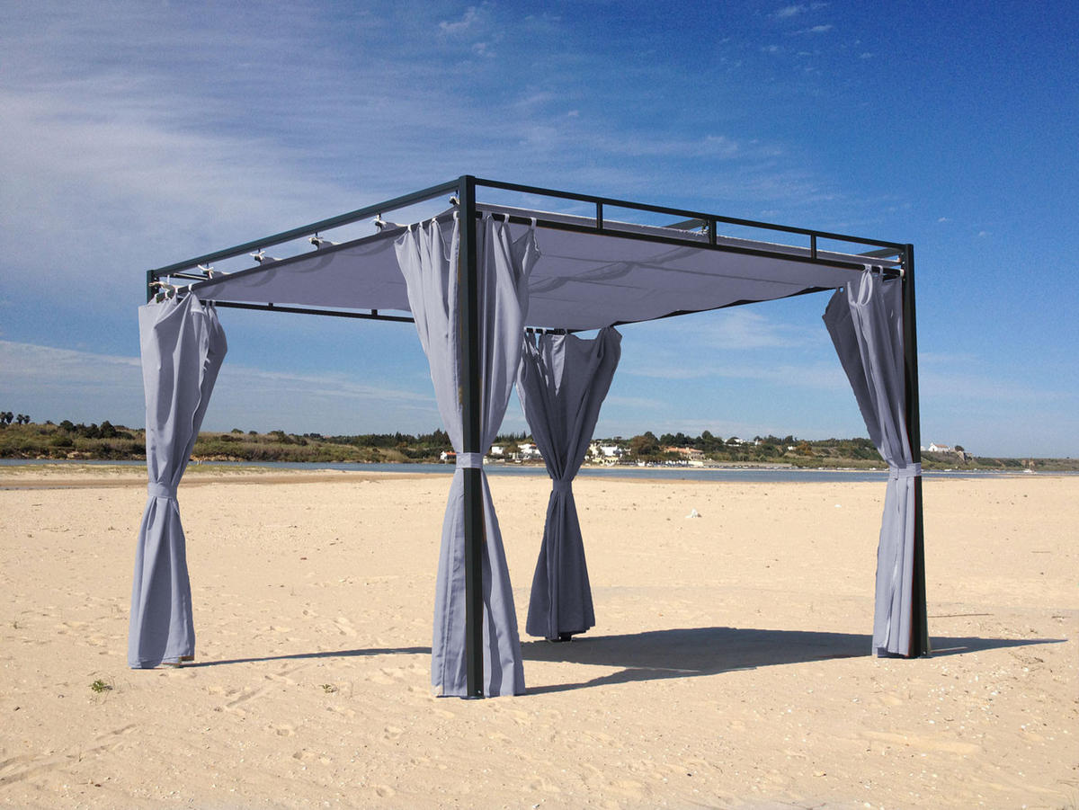 ERSATZDACH Flachdachpergola Firenze 3x3 Meter Grau - Grau, Textil (288/1/288cm) - QUICK STAR