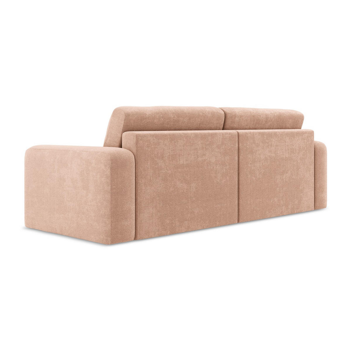 3-SITZER SOFA mit Schlaffunktion Chenille Stoff Pink - Pink/Koralle, Kunststoff/Textil (244/79/102cm) - Makamii