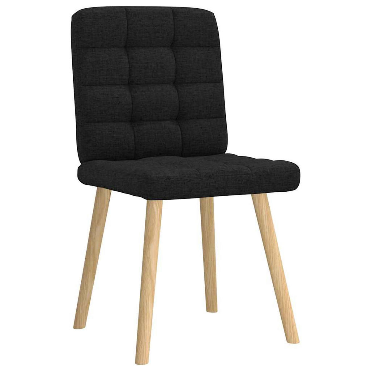 ESSZIMMERSTÜHLE 2 Stk. Schwarz Stoff 45*54*86cm - Schwarz, Metall (45/86/54cm) - ZMH