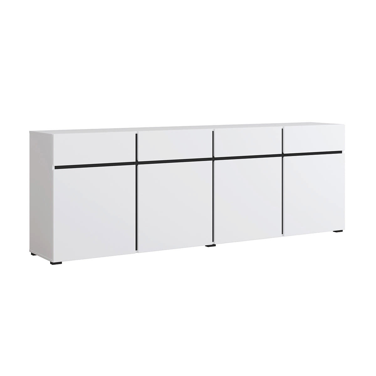 SIDEBOARD Lilia Bílá - bílá, kompozitní dřevo (225/78.5/40cm) - Petits-meubles