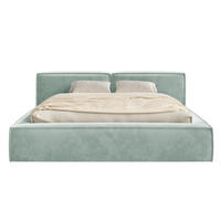 POLSTERBETT Tilves Low Salbeigrün 160x200 cm - Schwarz/Hellgrün, Kunststoff/Textil (160/200cm) - Selsey