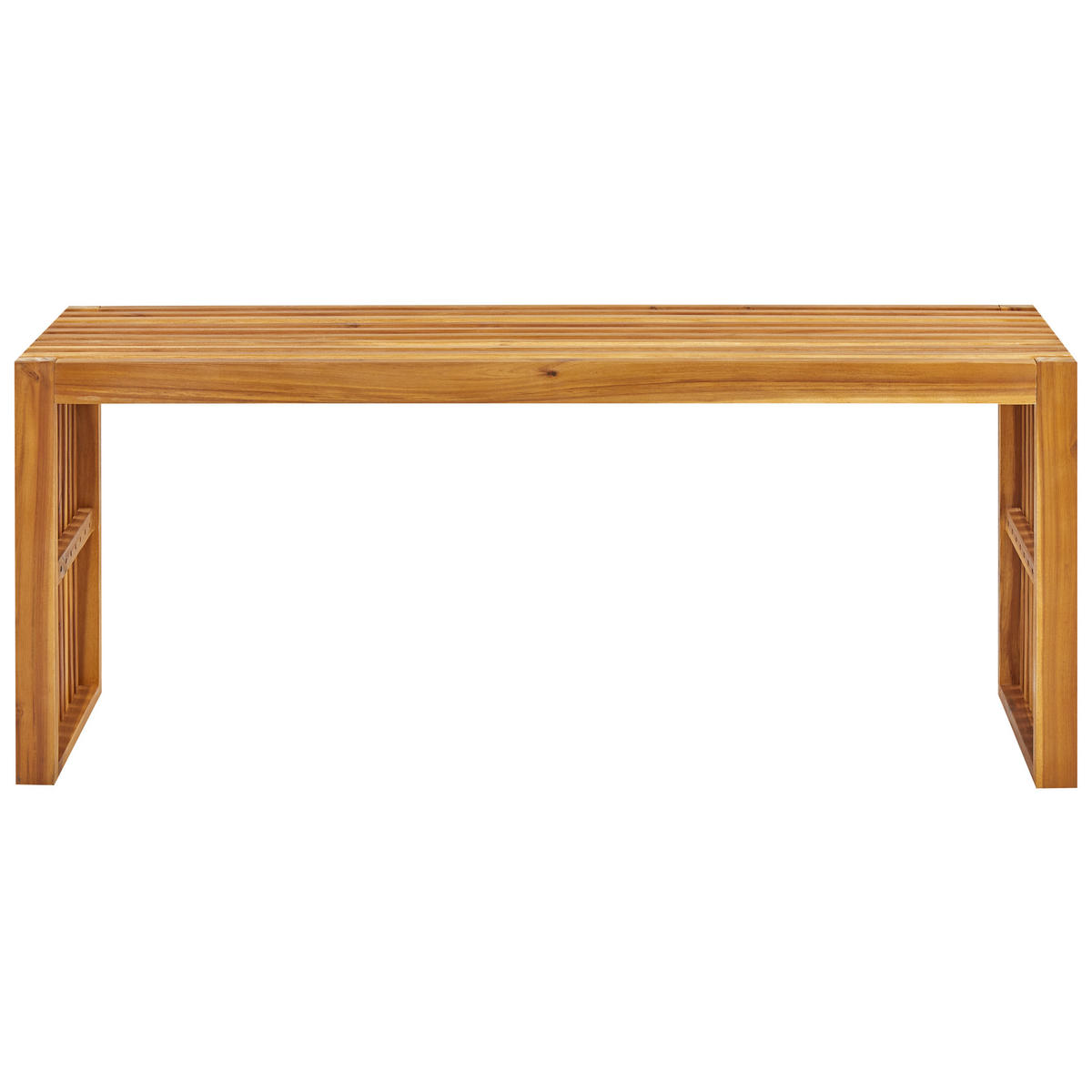 GARTENMÖBEL SET 3-Sitzer Akazienholz hellbraun 4-teilig Bellano - Hellbraun, Holz - Beliani