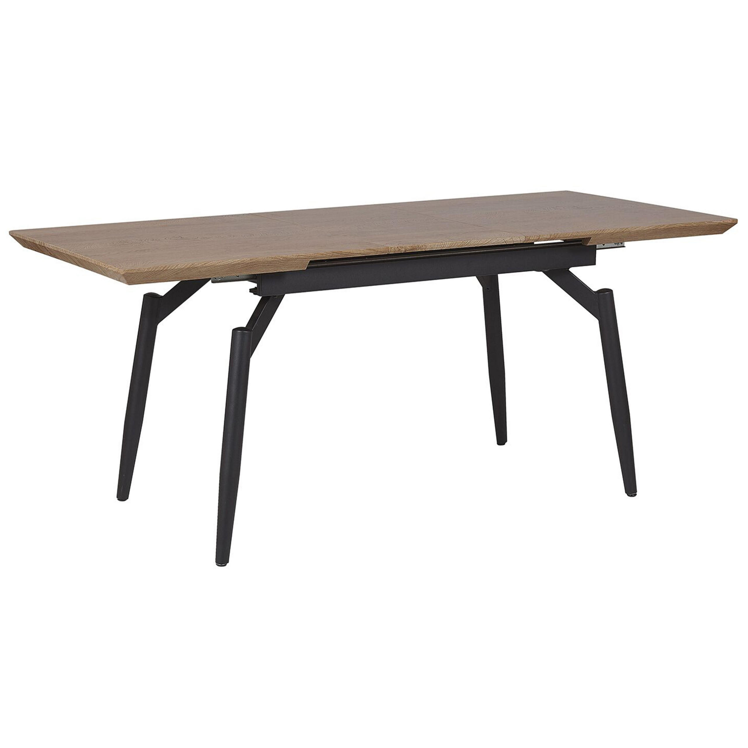 ESSTISCH 140-180/80/78 cm Dunkelbraun, Schwarz Rechteckig Barbosa - Dunkelbraun, Holzwerkstoff (180/80/78cm) - Beliani
