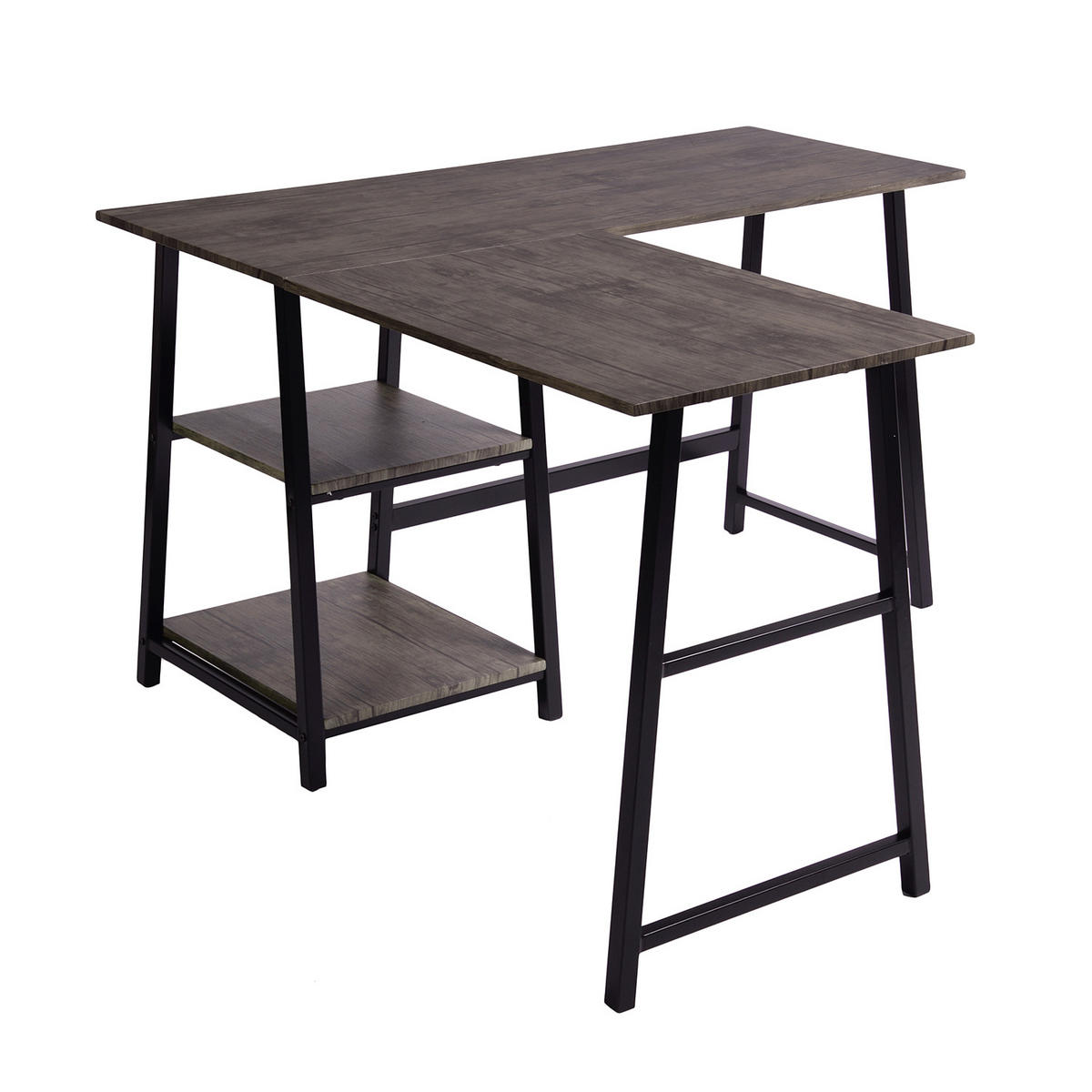 ECKSCHREIBTISCHE 120/50/75 cm in Braun - Braun, Holzwerkstoff/Metall (120/50/75cm) - Urban Meuble