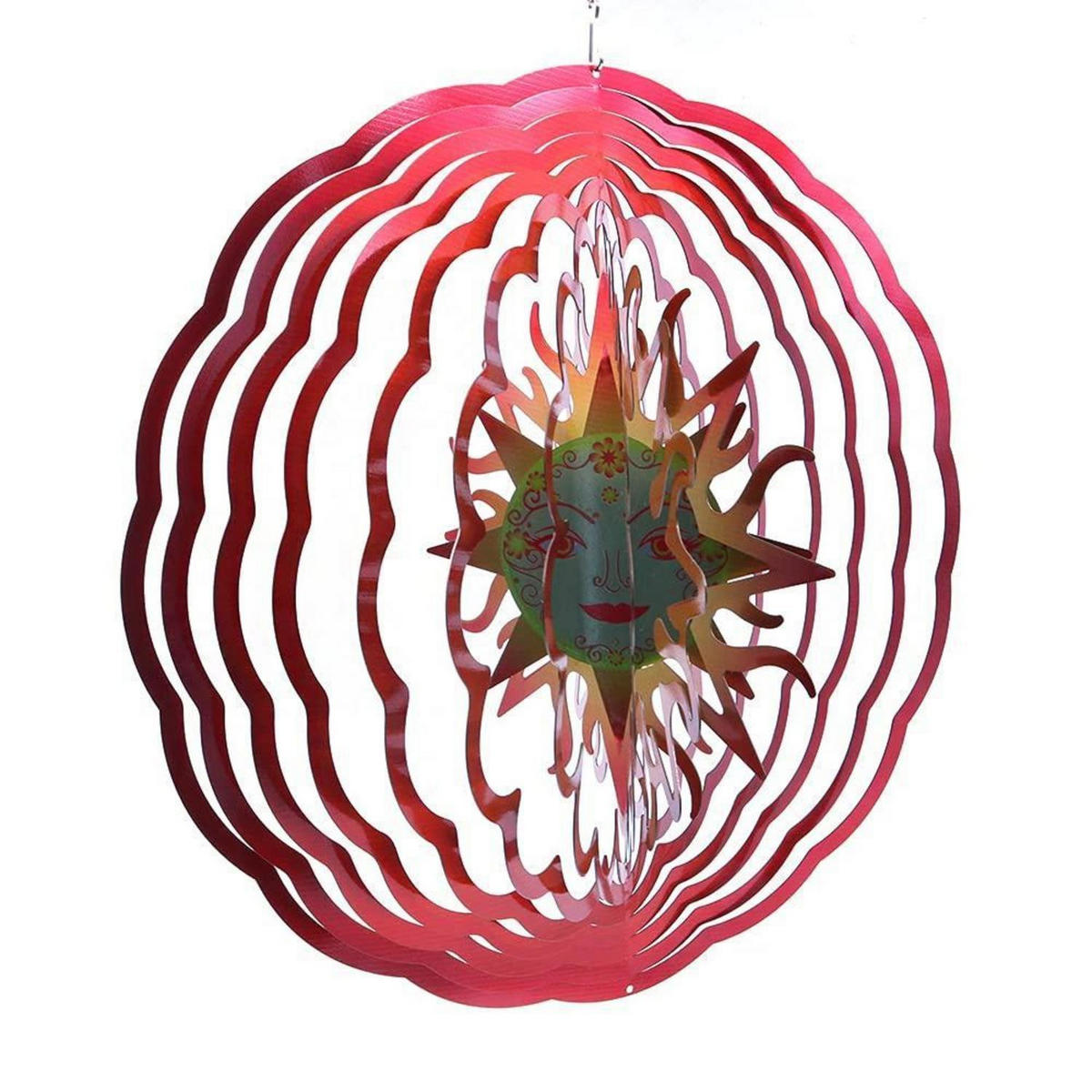 WINDSPIEL Sonnengöttin Edelstahl Rot 30 cm - Multicolor, Metall (30/30/30cm)