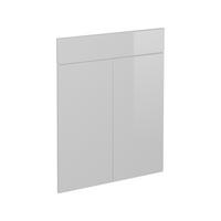 KUCHYŇSKÁ DVÍŘKA R-Line Bílá vysoký lesk - vysoce lesklá bílá, kompozitní dřevo (59.6/70.8/1.6cm) - Vicco