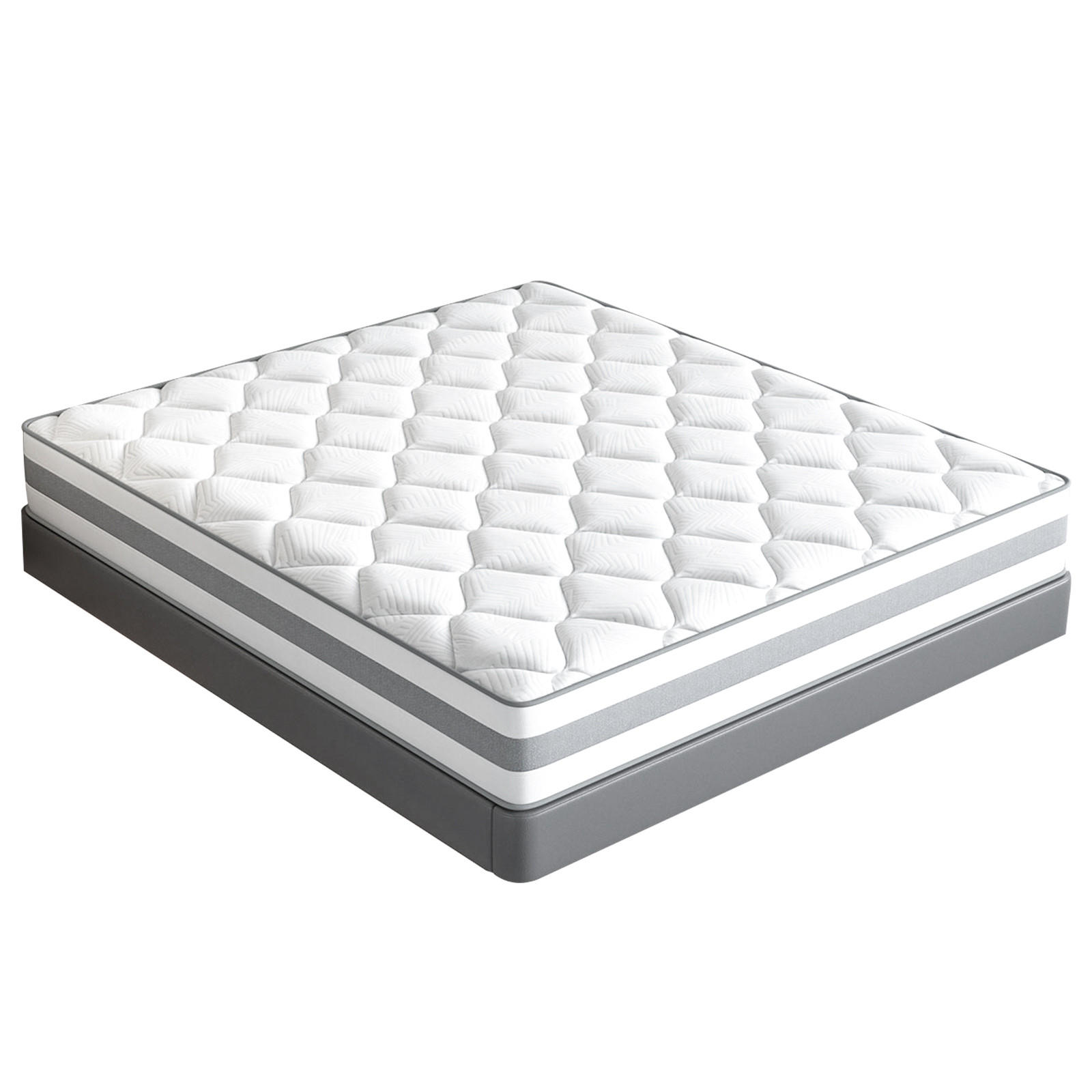 TASCHENFEDERKERNMATRATZE Höhe 25 cm 90×200cm - Weiß, Textil/Metall (90/200cm) - HOMAVO