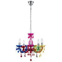 LED KRONLEUCHTER CUIMBRA II Bunt - Multicolor, Metall (44/44/128cm) - Globo Lighting