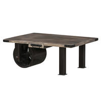 COUCHTISCH Mango 110x80x43 grau lackiert RAILWAY #205 - Grau, Holzwerkstoff (80/110/43cm) - Massivmoebel24