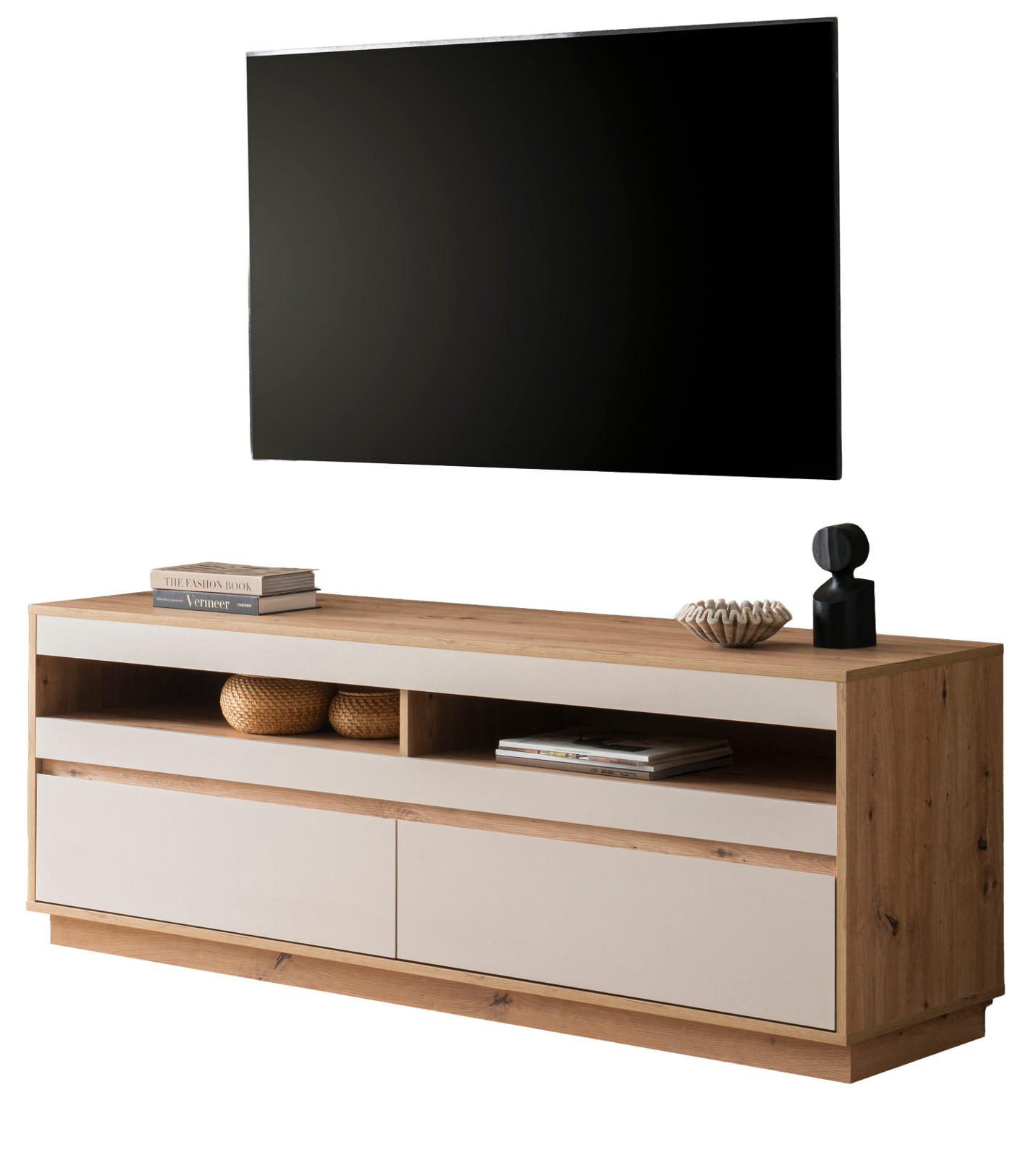 Furn.Design Tv-Lowboard Kaschmir, Eiche Artisan 162x60x45 cm