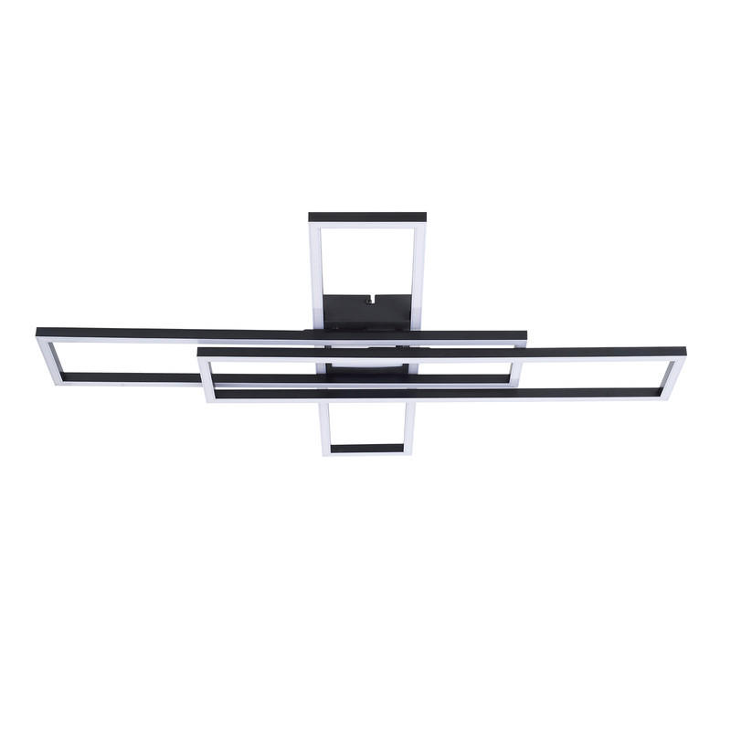 STROPNÍ LED svítidlo BURGESS III 60/80/8 cm - černá, plast (60/80/8cm) - Nettlife