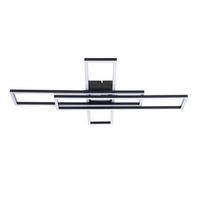 STROPNÍ LED svítidlo BURGESS III 60/80/8 cm - černá, plast (60/80/8cm) - Nettlife