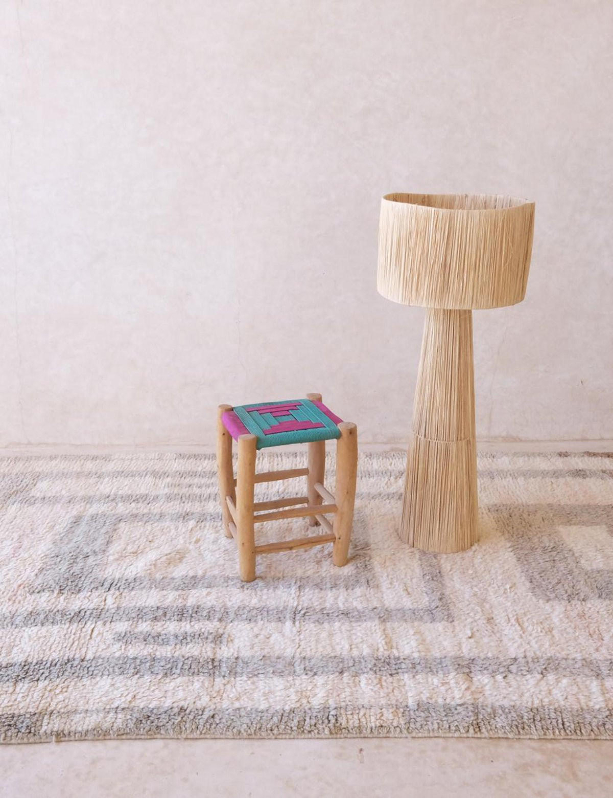 BERBERTEPPICH grafisch elegant 162x 266 cm - Beige, Naturmaterialien (162/266cm) - AFK Living