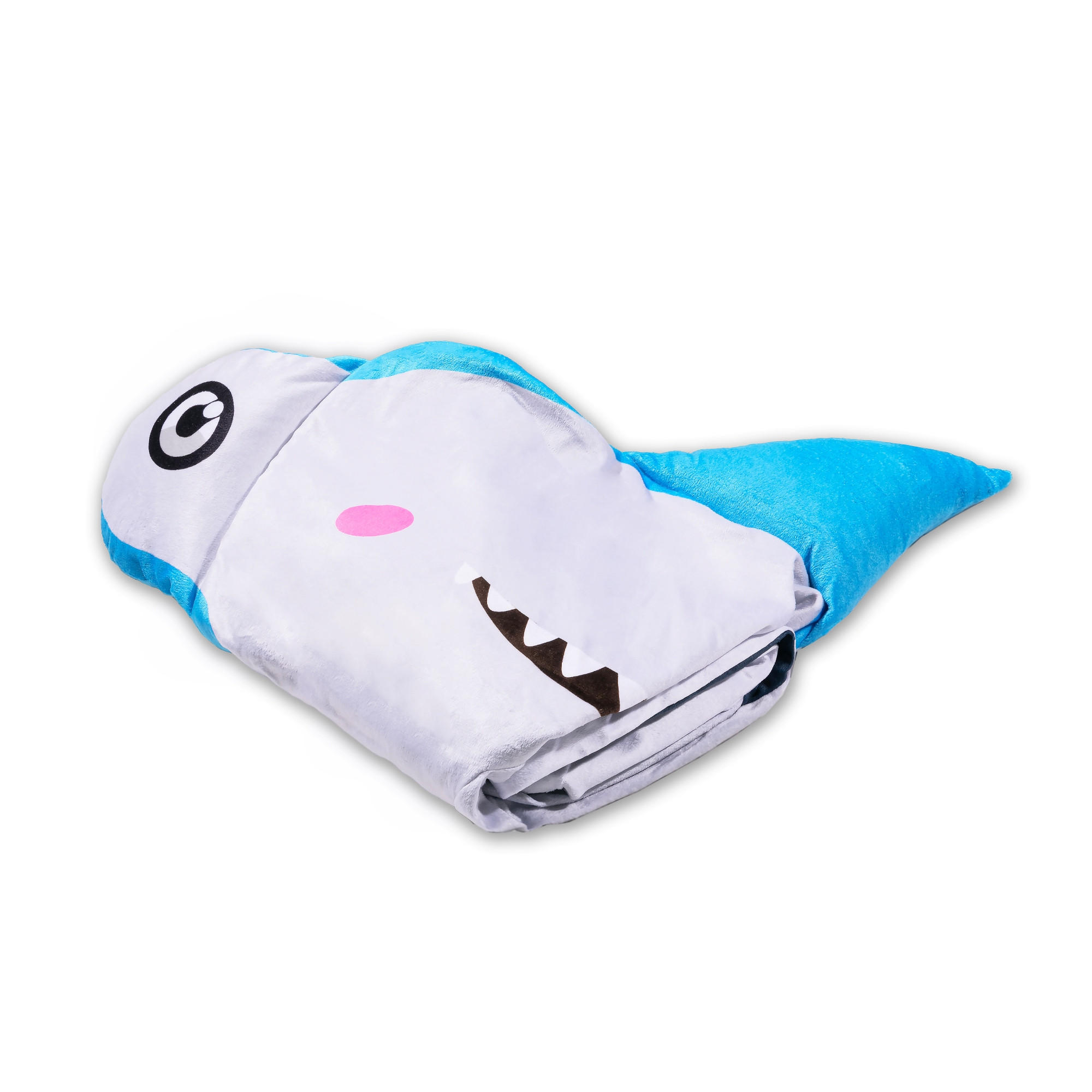 ERSATZBEZUG für KomfortKissen KIDS - Mikroplüsch Hai - Hellblau, Textil (60/120cm) - KomfortKissen