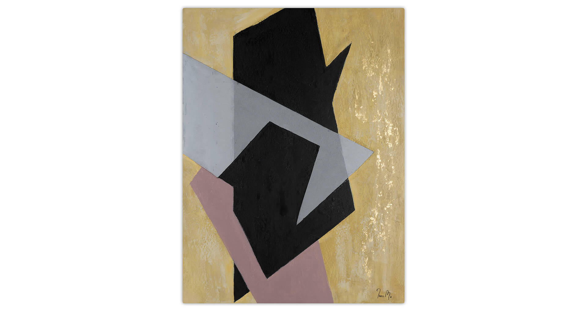 ACRYLBILD HANDGEMALT 75/100 cm - Schwarz, Holz/Textil (1.8/100cm) - KUNSTLOFT