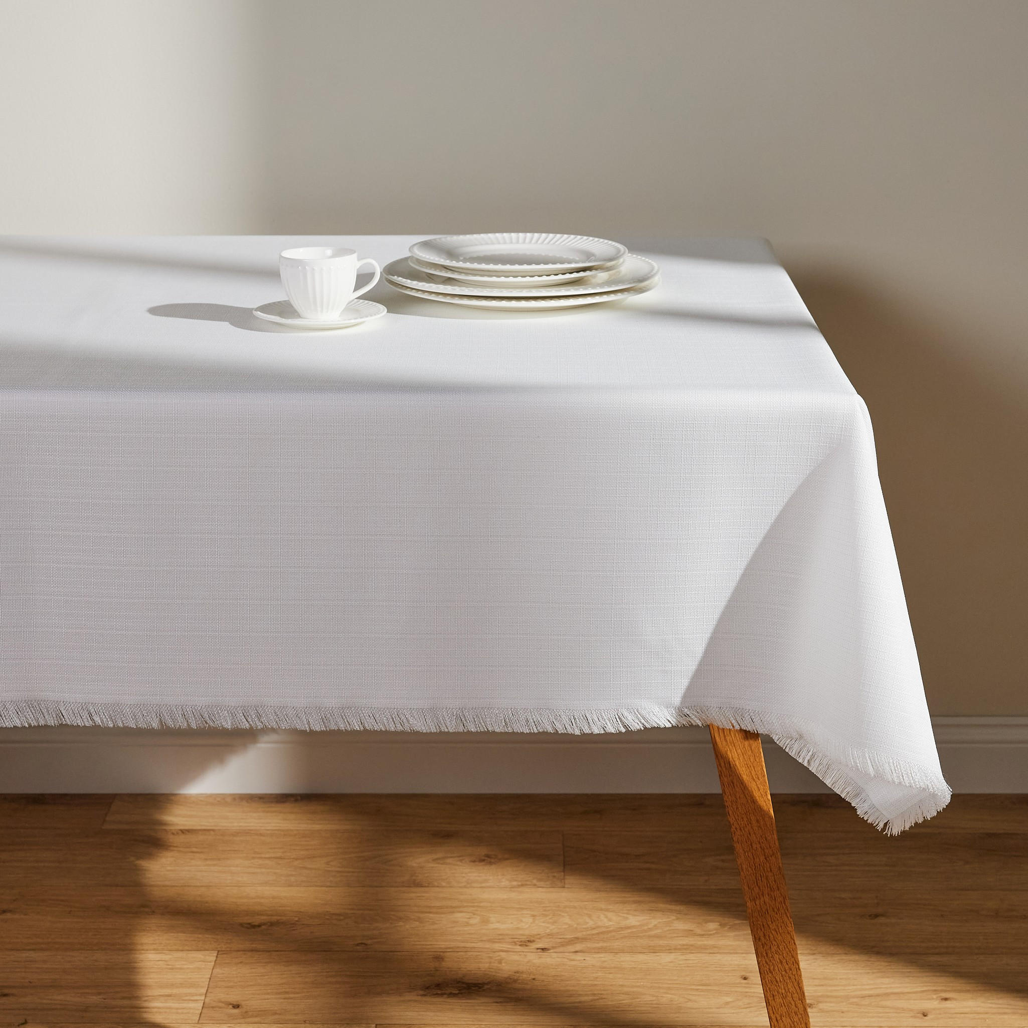 TISCHDECKE Arata - Weiß, Textil (180/130/1cm) - home&you