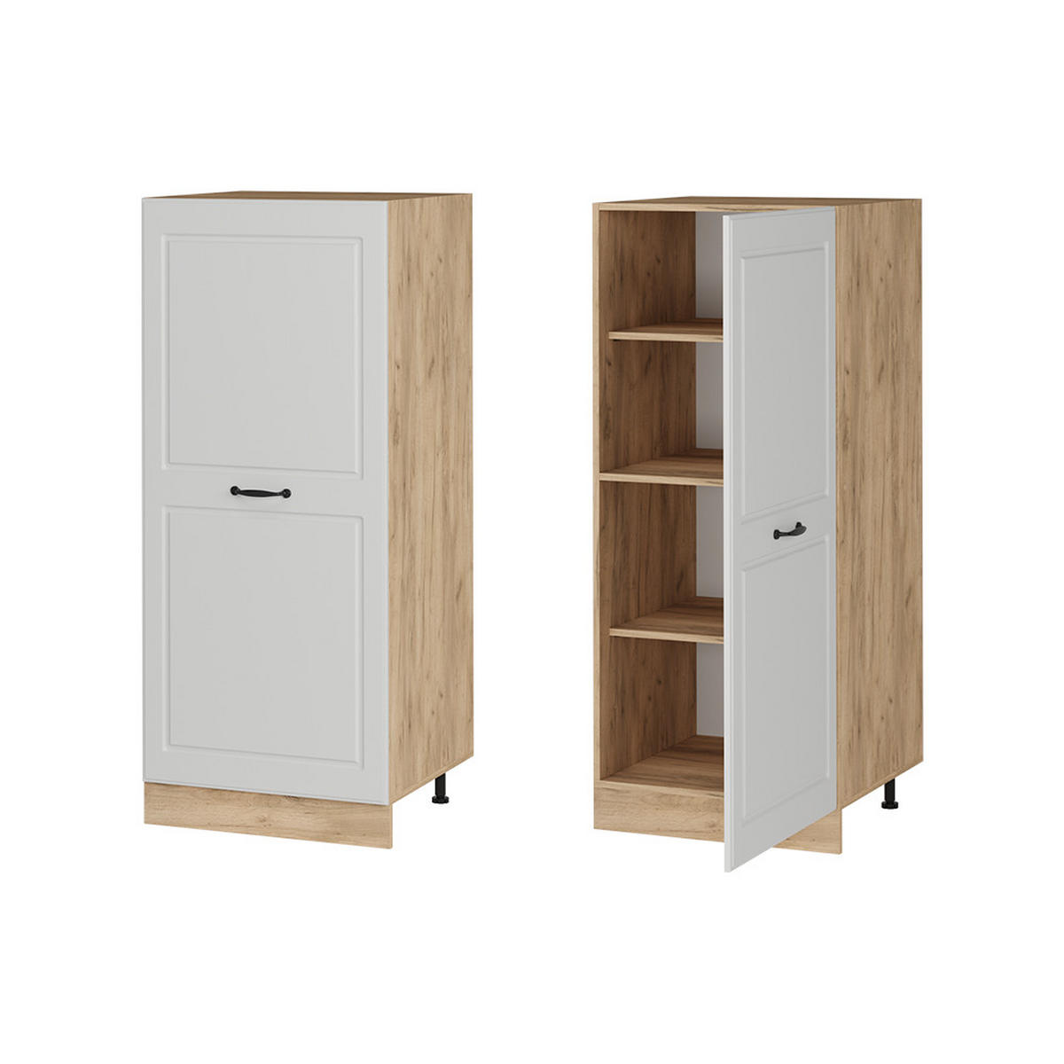 SKŘÍŇKA NA VESTAVĚNOU TROUBU R-Line Bílý venkovský dům - bílá/medově dubová, kompozitní dřevo (60/143/57cm) - Vicco