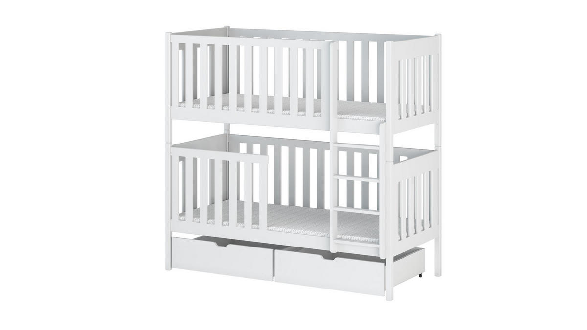 ETAGENBETT WEIß - Weiß, Holz (90/200cm) - FURNLUX