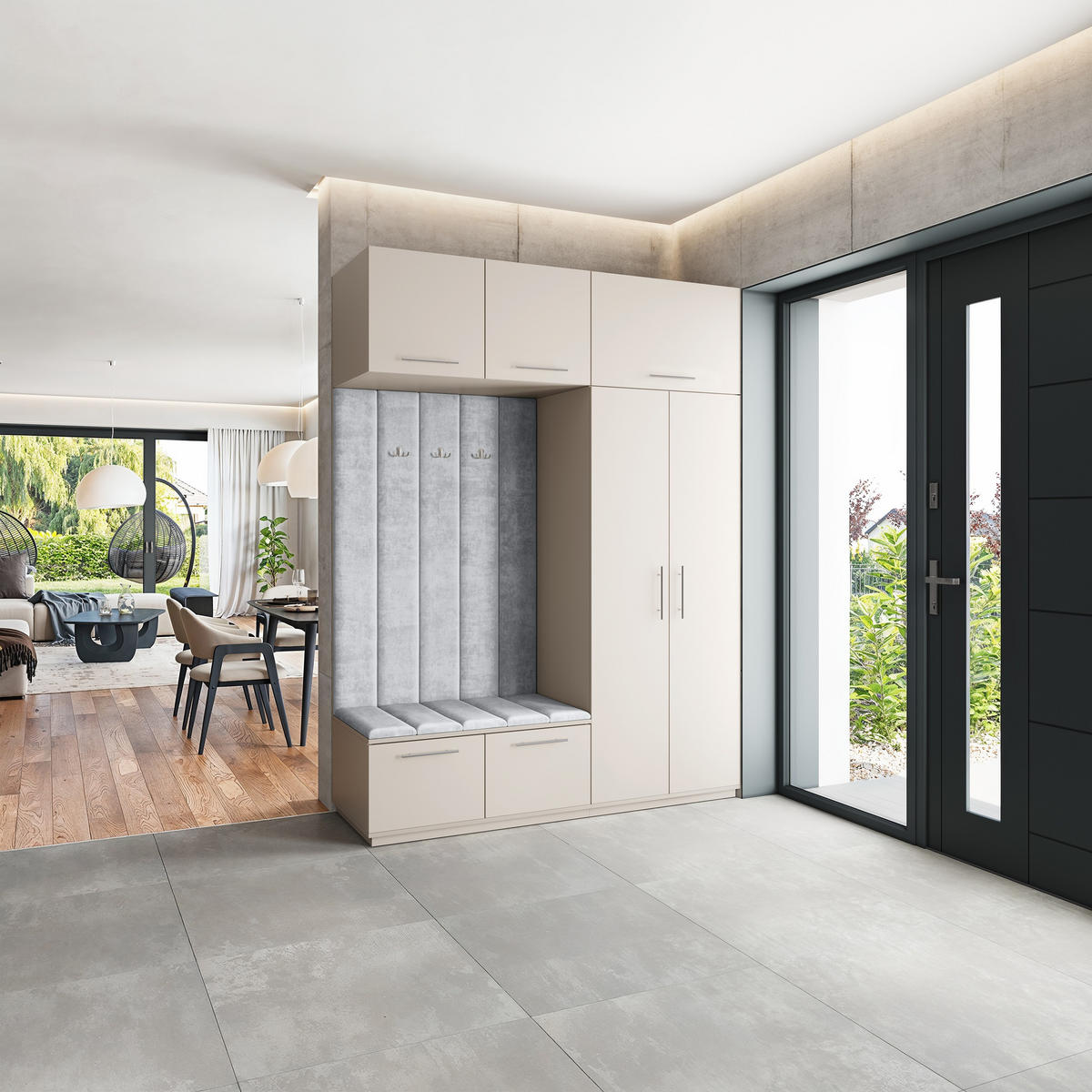 GARDEROBENSCHRANK REMA 180/240/60 cm Modern Kaschmir - Kaschmir, Holzwerkstoff (180/240/60cm) - MASSENO