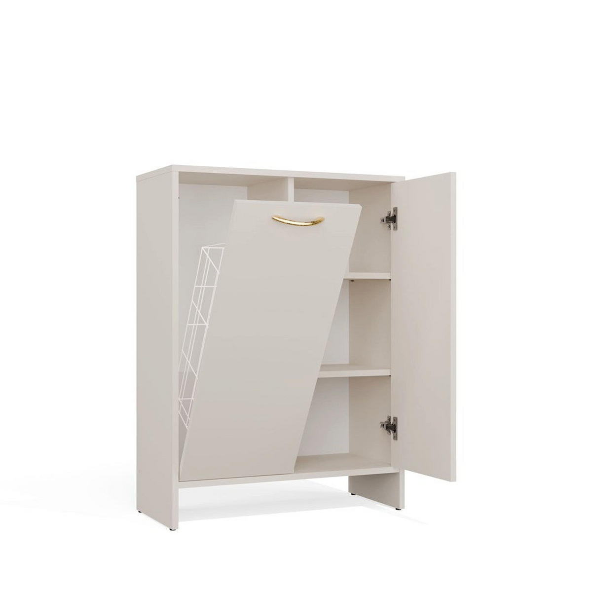 BADEZIMMERSCHRANK Kato - Beige, Holzwerkstoff (66/90/30cm) - kommodly