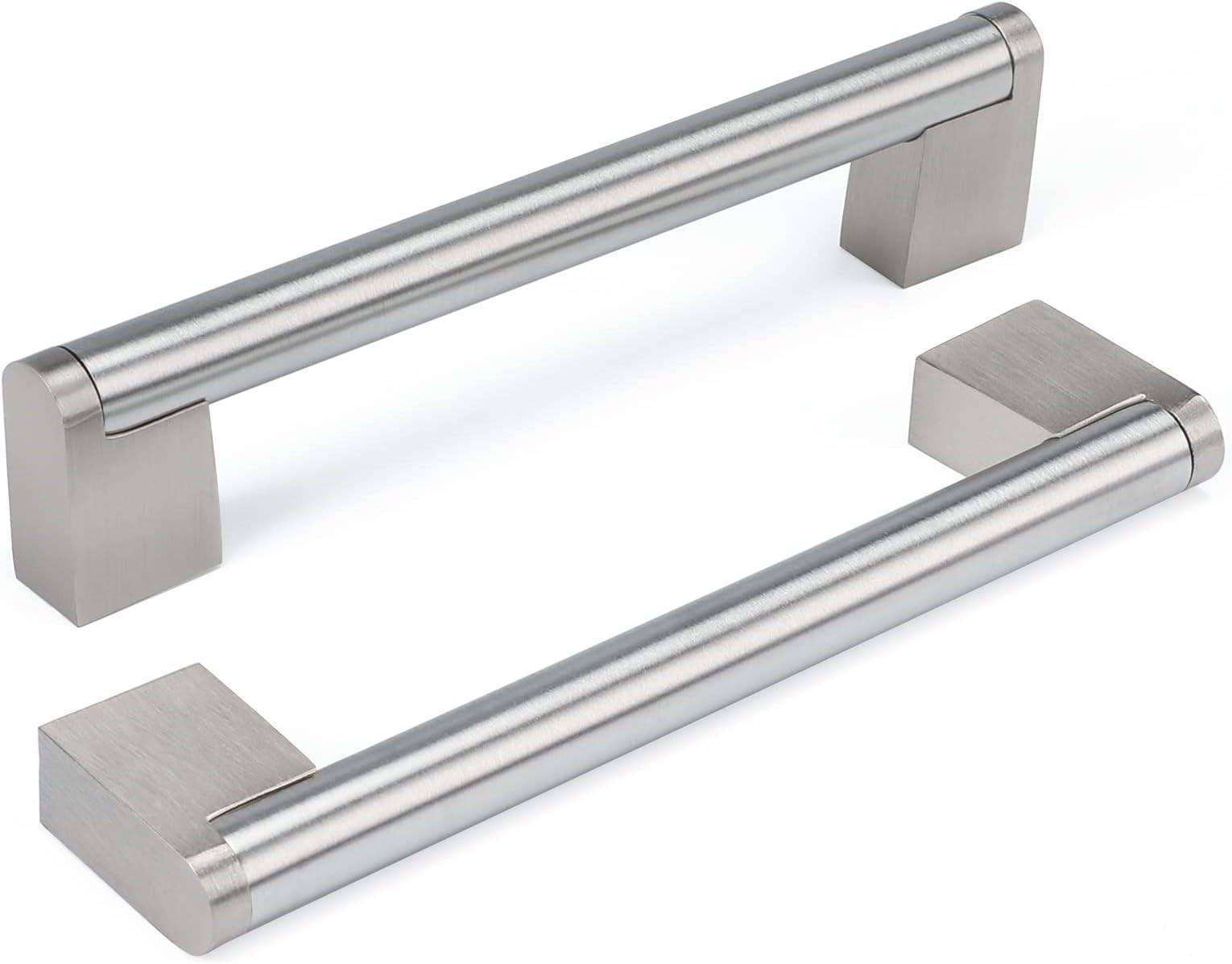MÖBELGRIFF Nickel Gebürstet 10er-Set 128 mm Edelstahl - Silberfarben, Metall (0.14/3.6/1.49cm)