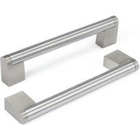 MÖBELGRIFF Nickel Gebürstet 10er-Set 128 mm Edelstahl - Silberfarben, Metall (0.14/3.6/1.49cm)