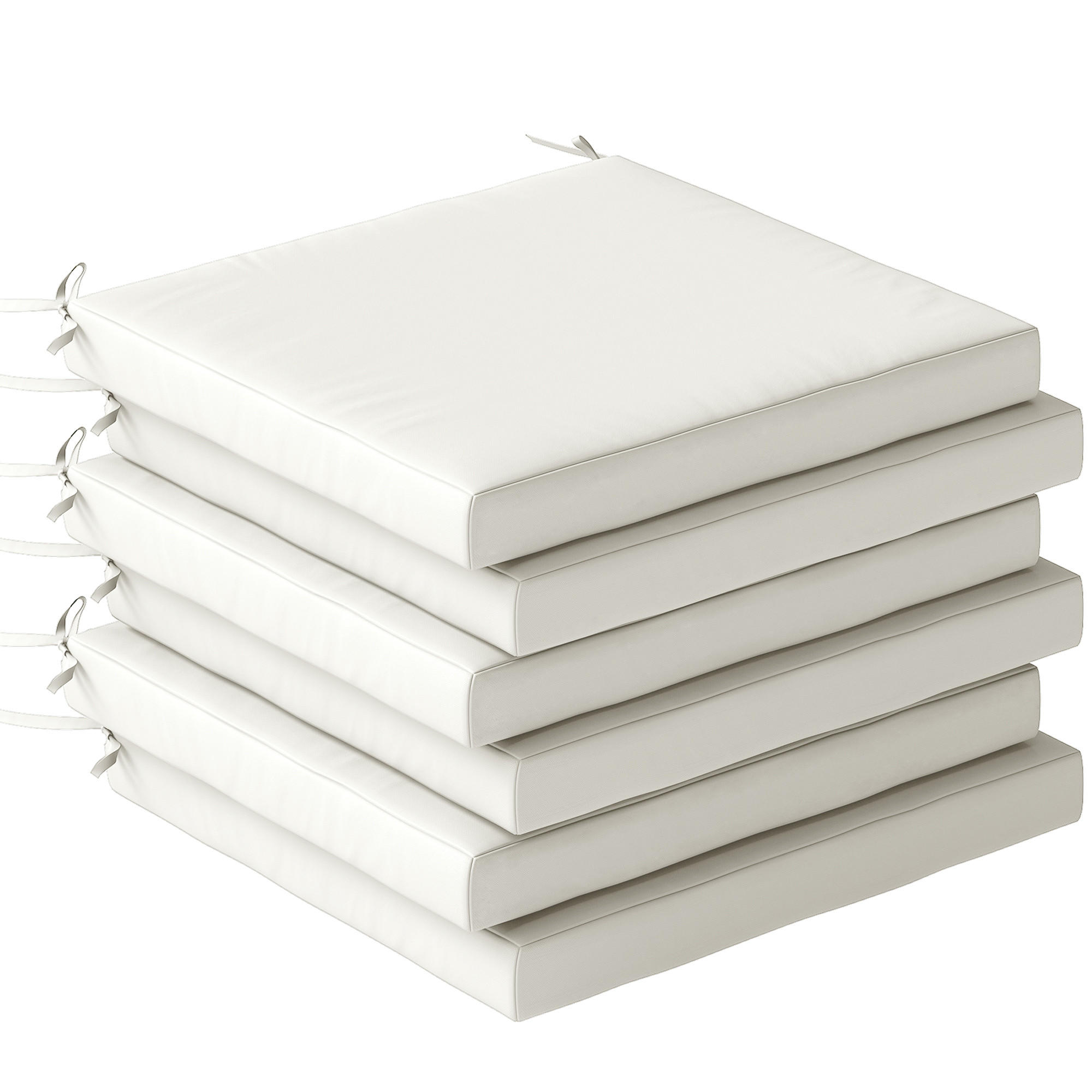 SESSELAUFLAGEN Creme 6 Stück - Beige, Kunststoff (42/7/46cm) - GiPP