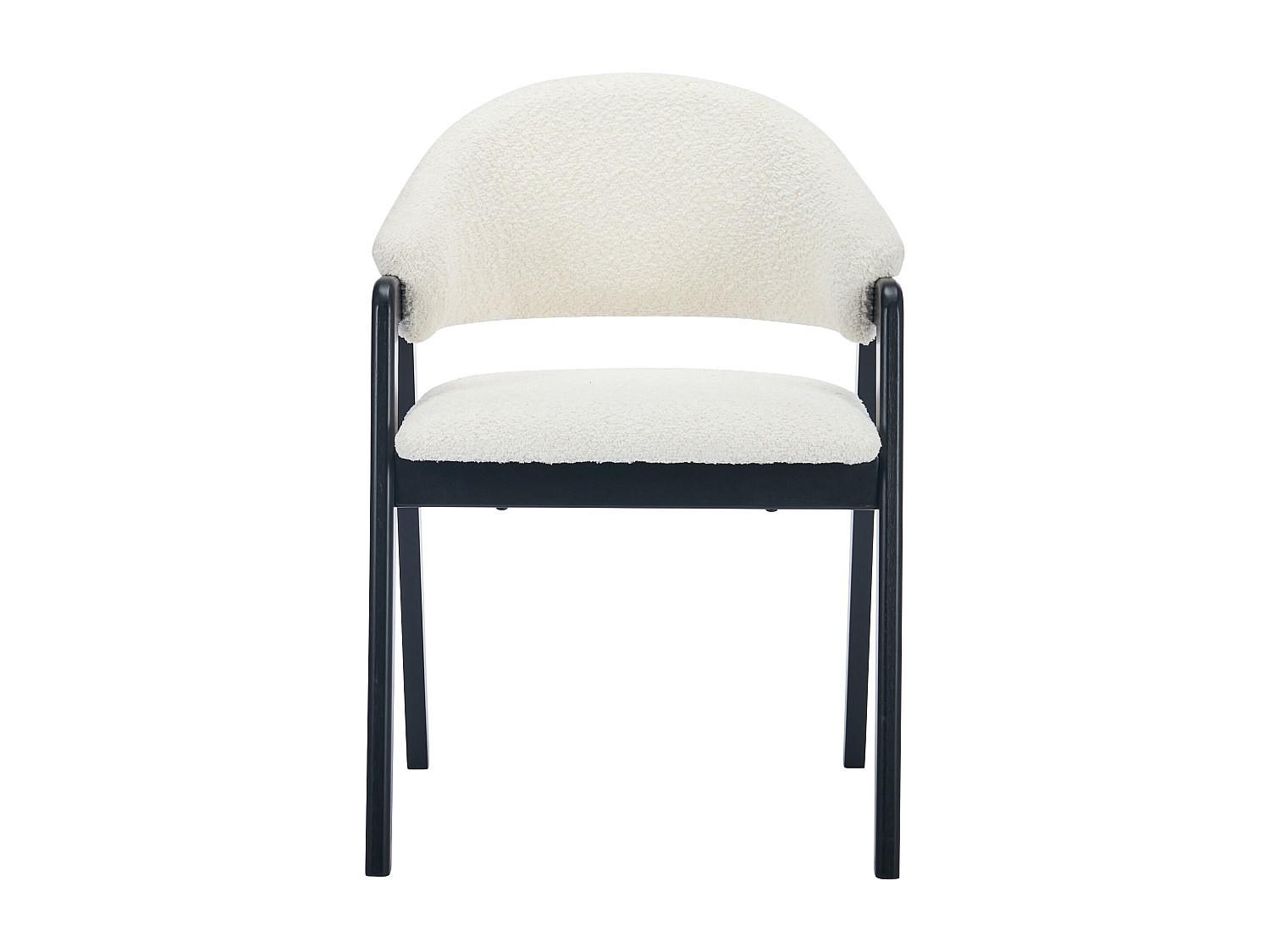 STUHL - 56 cm x 53.5 cm - Stoff - Weiß - SOLUNA - Schwarz/Weiß, Textil (56/82/53.5cm) - Vente-Unique