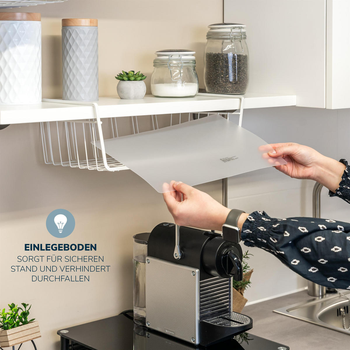 SCHRANKKÖRBE 2er-Set, weiß - Weiß, Metall (41/14/26cm) - eluno