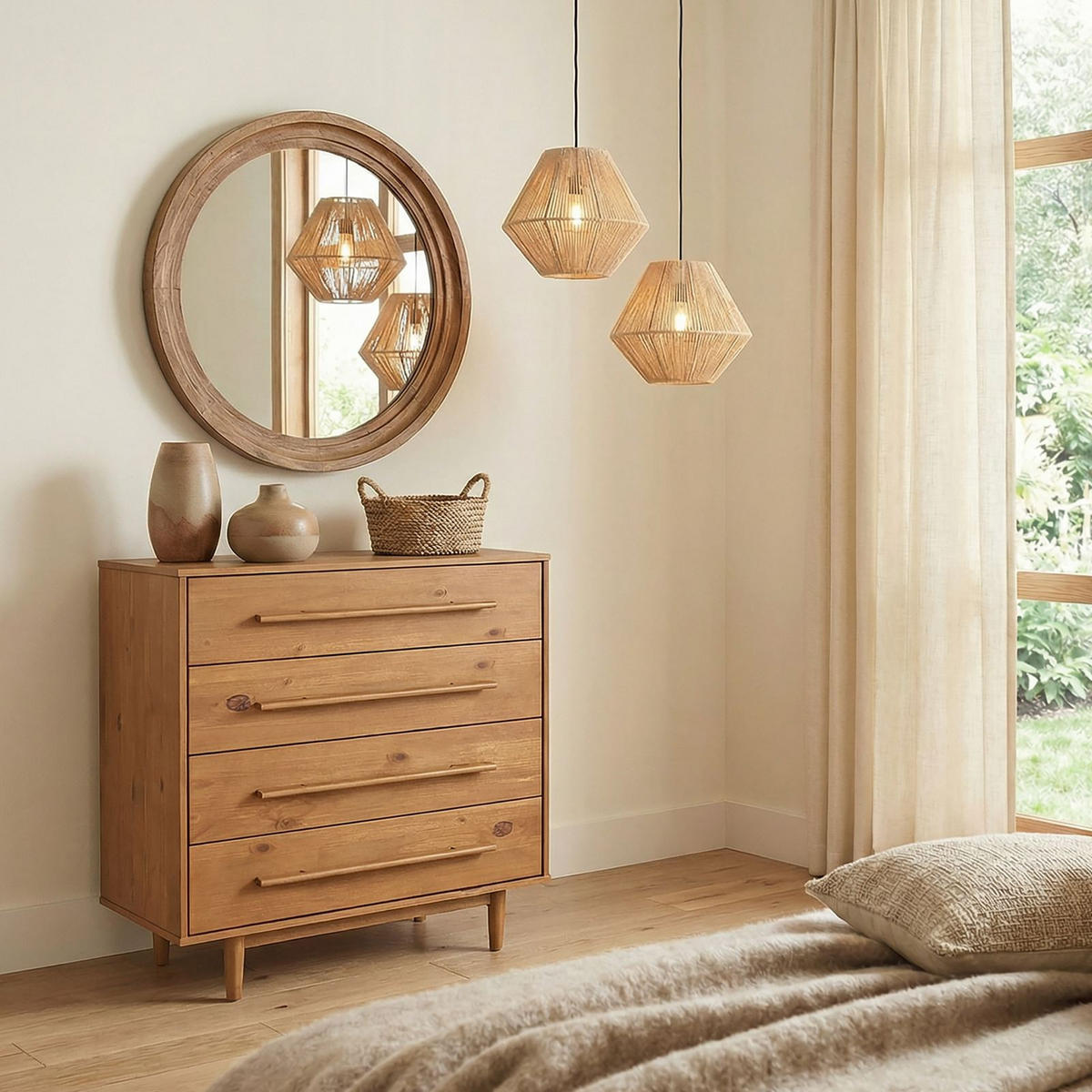 KOMMODE TECCA Eiche - Eichefarben, Holz (80/96/41cm) - IDIMEX