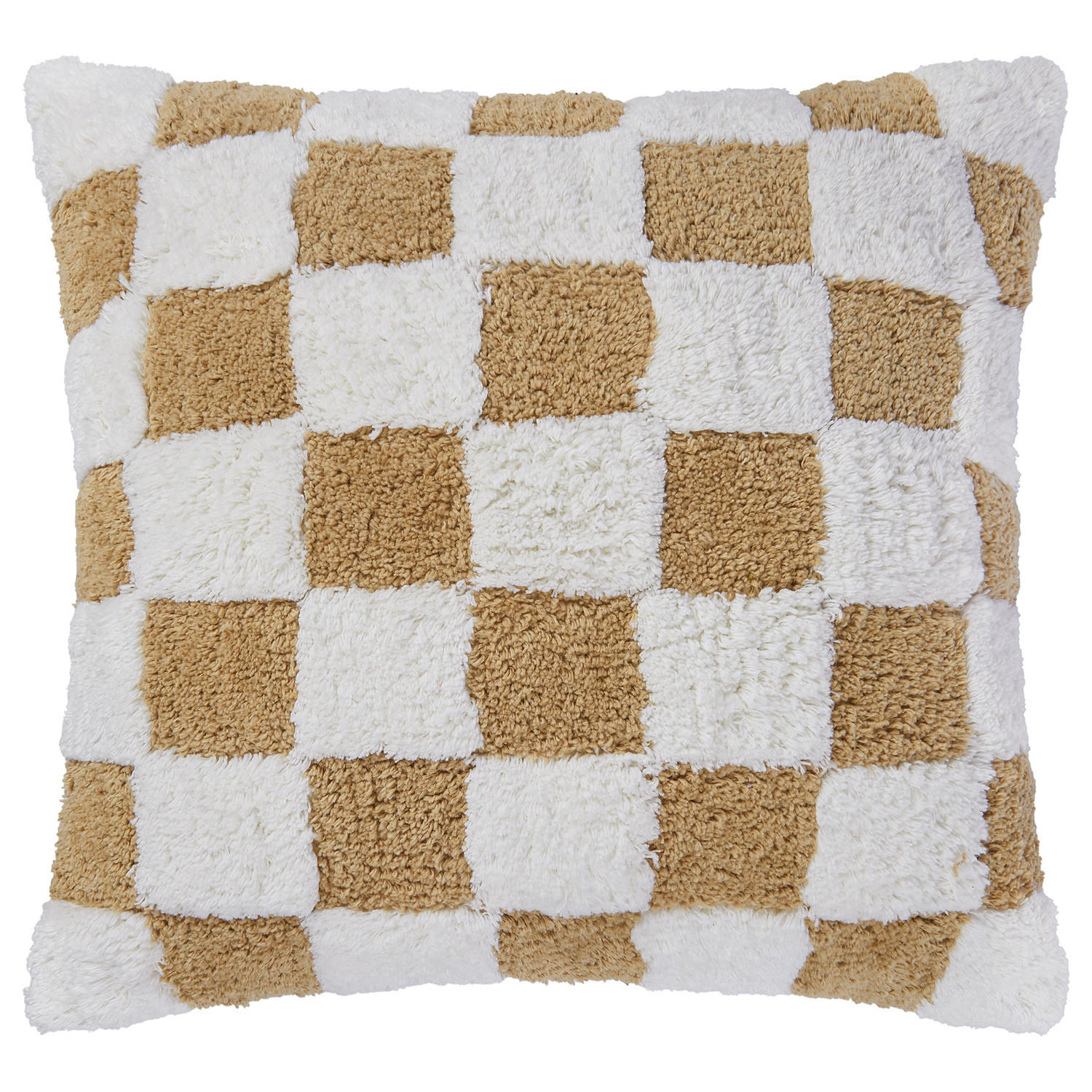 KISSEN Checker Style - Hellbraun, Textil (50/50cm) - BUTLERS