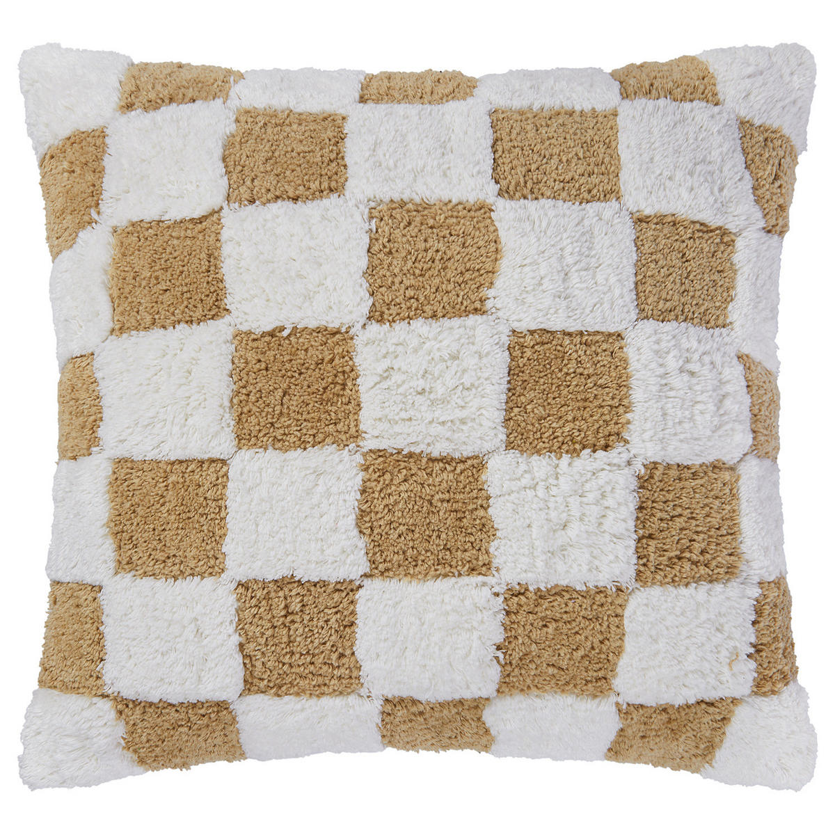 KISSEN Checker Style - Hellbraun, Textil (50/50cm) - BUTLERS